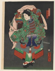Der Osaka-Kabuki-Schauspieler Gennosuke III, ca. 1860
